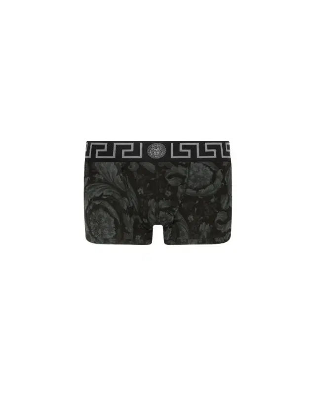 Versace Printed Jacquard Cotton-Jersey Trunks