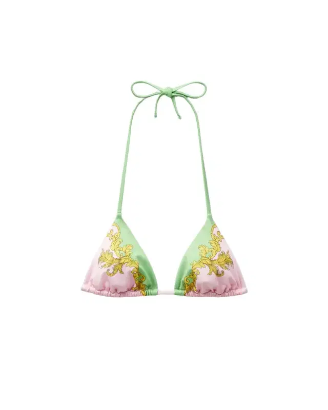 Versace Printed Bikini Top