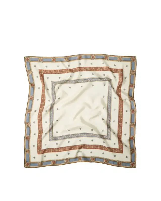 Versace Printed Silk Twill Scarf 90 cm