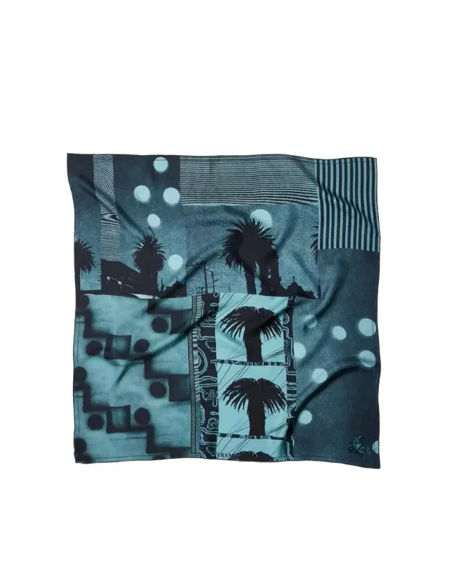 Versace Printed Silk Twill Scarf 90 cm