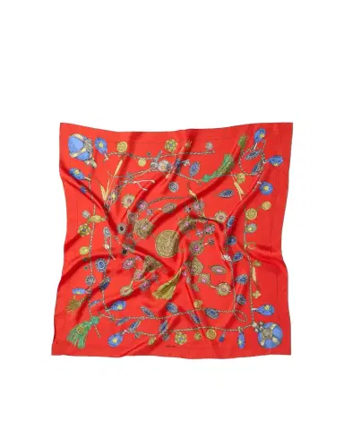Versace Printed Silk Twill Scarf 90 cm | Thumbnail 1