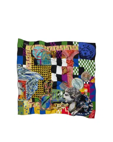 Versace Printed Silk Twill Scarf 90 cm | Thumbnail 1 Versace Printed Silk Twill Scarf 90 cm | Thumbnail 1