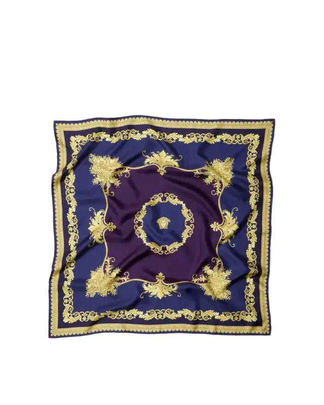 Versace Printed Silk Twill Scarf 90 cm