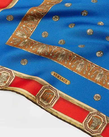 Versace Printed Silk Twill Scarf 45 cm | Thumbnail 2 Versace Printed Silk Twill Scarf 45 cm | Thumbnail 2