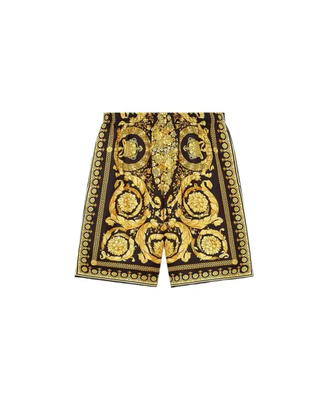 Versace Printed Silk Twill Shorts