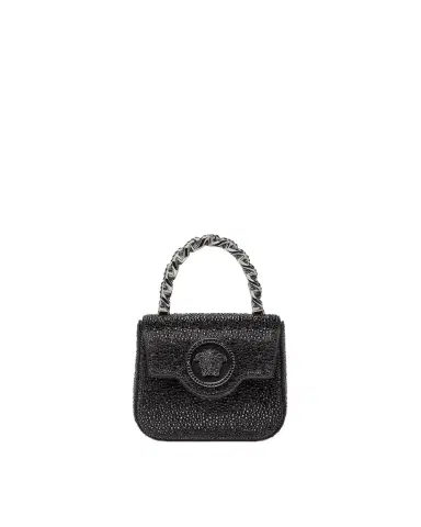 Versace La Medusa Embellished Satin Mini Bag | Thumbnail 1 Versace La Medusa Embellished Satin Mini Bag | Thumbnail 1