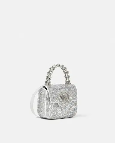 Versace La Medusa Embellished Satin Mini Bag | Thumbnail 2 Versace La Medusa Embellished Satin Mini Bag | Thumbnail 2