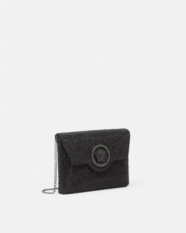 Versace La Medusa Embellished Satin Clutch | Thumbnail 2 Versace La Medusa Embellished Satin Clutch | Thumbnail 2