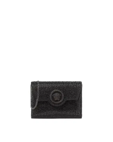 Versace La Medusa Embellished Satin Clutch | Thumbnail 1 Versace La Medusa Embellished Satin Clutch | Thumbnail 1
