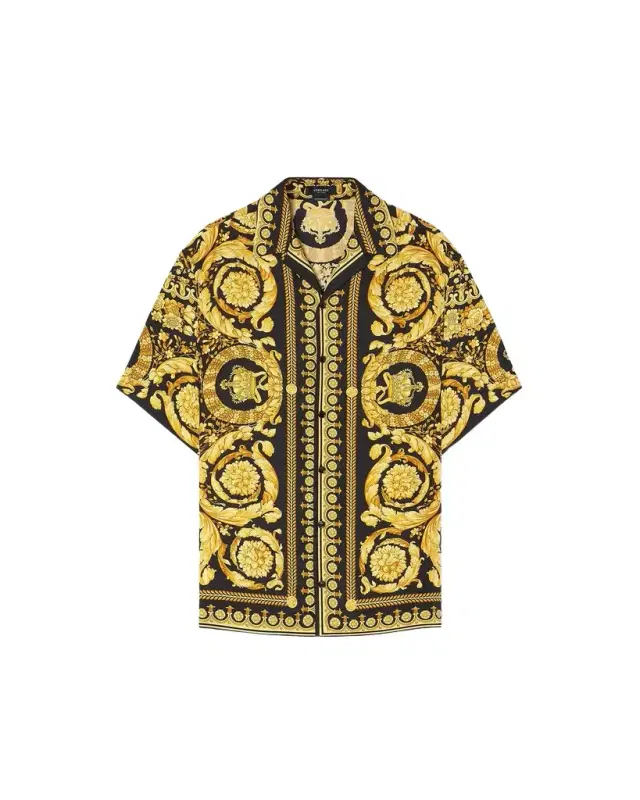 Versace Printed Silk Twill Shirt