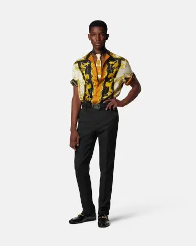Versace Printed Silk Twill Regular Shirt | Thumbnail 2