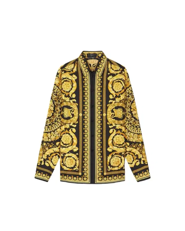 Versace Printed Silk Twill Shirt