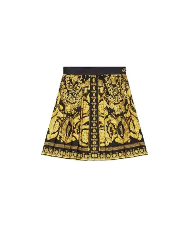 Versace Printed Silk Twill Pleated Mini Skirt | Thumbnail 1 Versace Printed Silk Twill Pleated Mini Skirt | Thumbnail 1