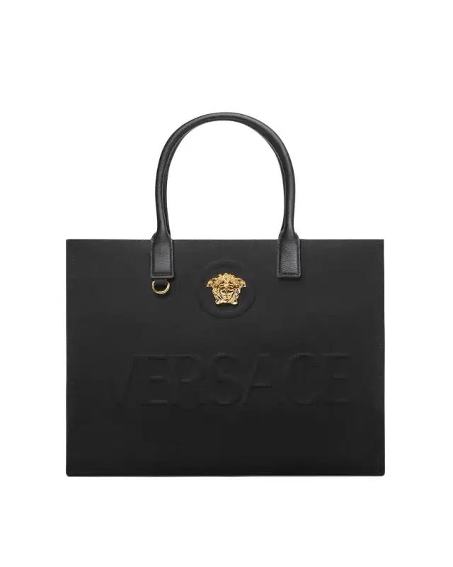 Versace La Medusa Large Canvas Tote