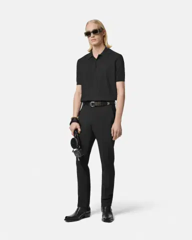 Versace Silk-Cotton Knit Polo | Thumbnail 2