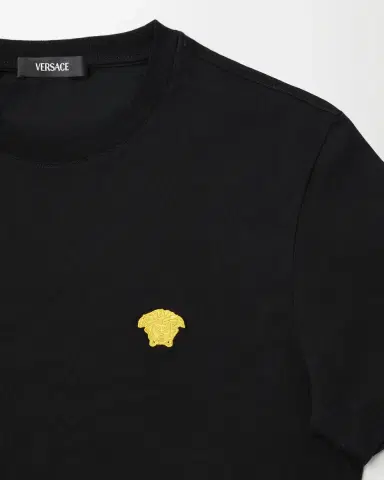 Versace Embroidered Cotton-Jersey T-Shirt | Thumbnail 2