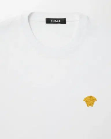 Versace Embroidered Cotton-Jersey T-Shirt | Thumbnail 2