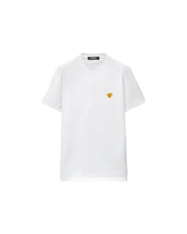 Versace Embroidered Cotton-Jersey T-Shirt | Thumbnail 1