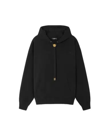 Versace Embroidered Cotton-Jersey Hoodie | Thumbnail 1