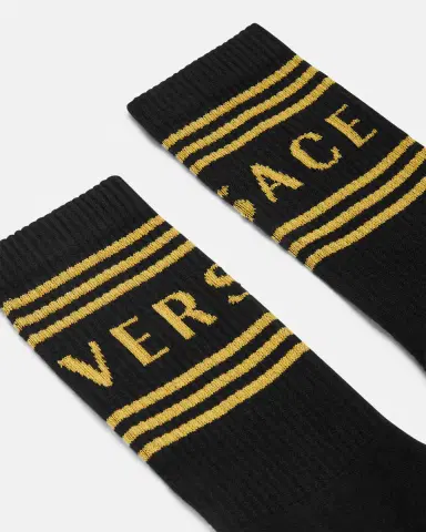Versace Ribbed Cotton Socks | Thumbnail 2 Versace Ribbed Cotton Socks | Thumbnail 2
