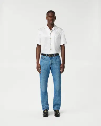 Versace Jacquard Silk-Blend Shirt | Thumbnail 2