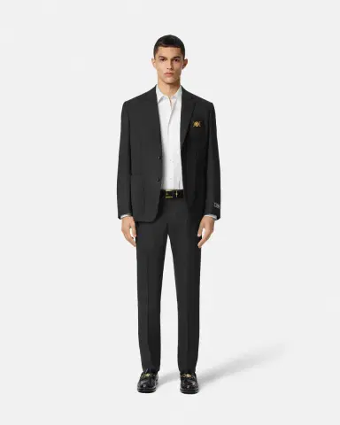 Versace Wool Tapered Formal Pants | Thumbnail 2 Versace Wool Tapered Formal Pants | Thumbnail 2