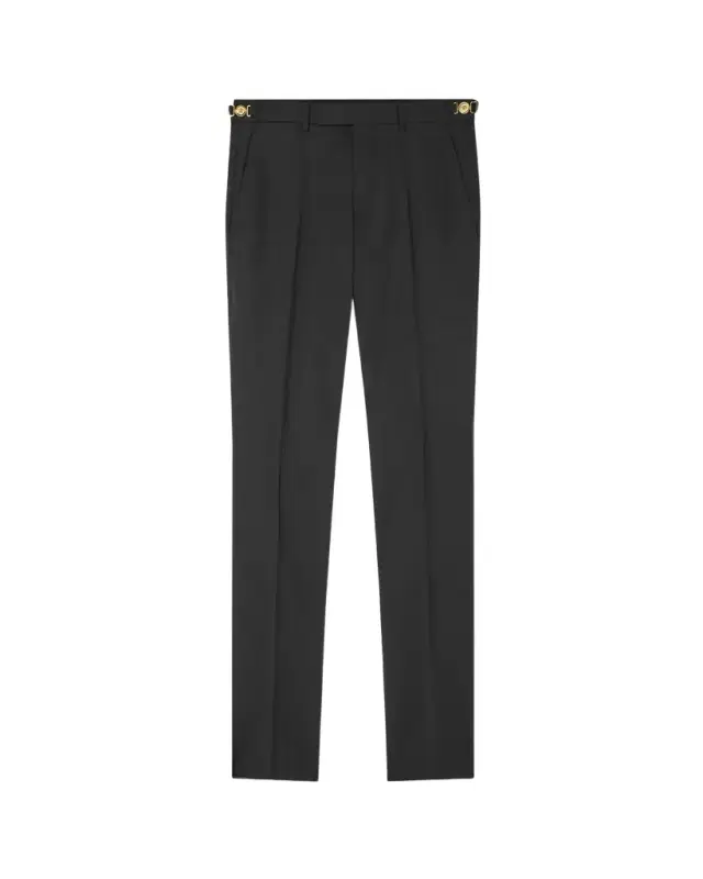 Versace Wool Tapered Formal Pants