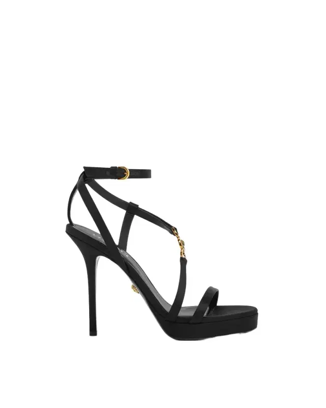 Versace Medusa '95 Embellished Satin Sandals 115 mm