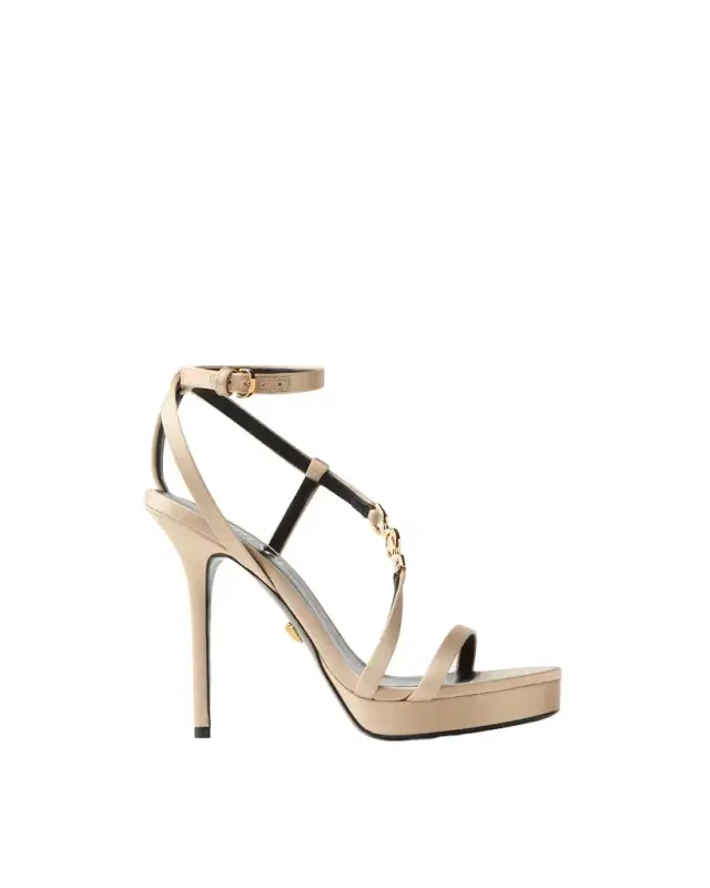 Versace Medusa '95 Embellished Satin Sandals 115 mm