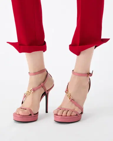 Versace Medusa '95 Embellished Leather Sandals 115 mm | Thumbnail 2 Versace Medusa '95 Embellished Leather Sandals 115 mm | Thumbnail 2