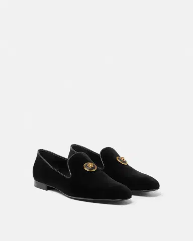 Versace Medusa Velvet Slippers | Thumbnail 2