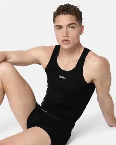 Versace Cotton Ribbed Tank Top | Thumbnail 2