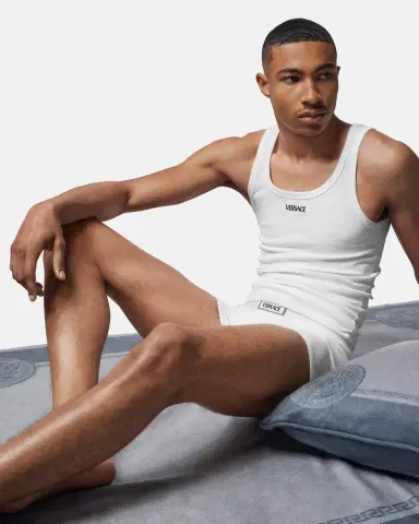 Versace Cotton Ribbed Tank Top | Thumbnail 2
