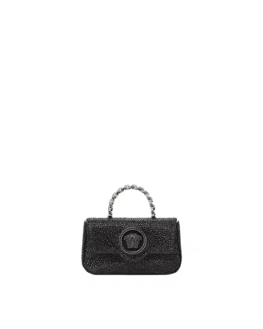 Versace La Medusa Embellished Satin Mini Bag | Thumbnail 1 Versace La Medusa Embellished Satin Mini Bag | Thumbnail 1