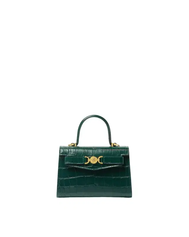 Versace Medusa '95 Small Croc-Effect Top-Handle