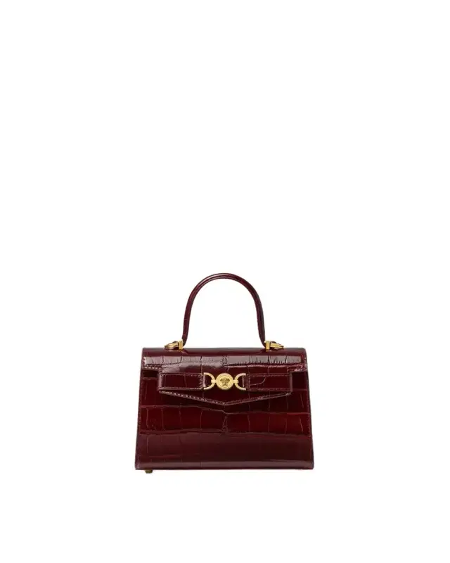 Versace Medusa '95 Small Croc-Effect Top-Handle