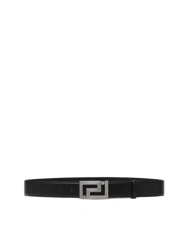 Versace Greca Leather Belt 1.6" | Thumbnail 1