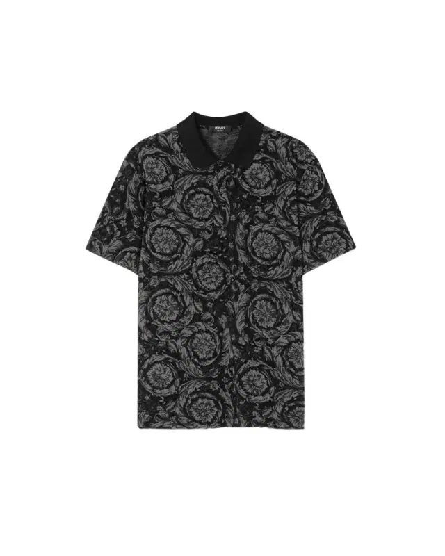 Versace Jacquard Cotton Piqué Polo