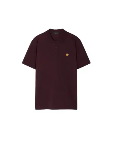 Versace Embroidered Cotton Piqué Polo | Thumbnail 1