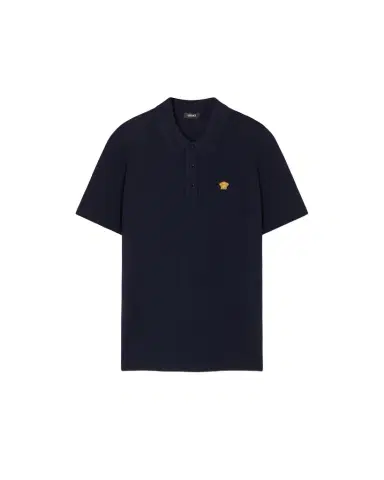 Versace Embroidered Cotton Piqué Polo | Thumbnail 1