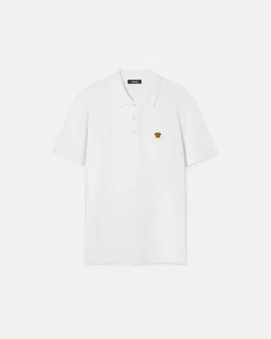 Versace Embroidered Cotton Piqué Polo | Thumbnail 1