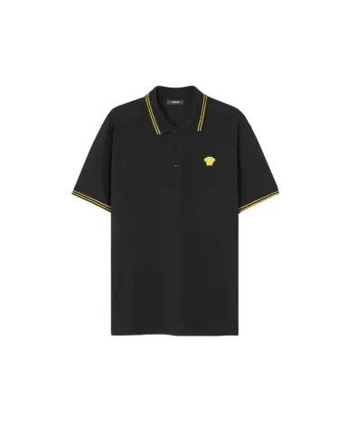 Versace Embroidered Cotton Piqué Polo | Thumbnail 1