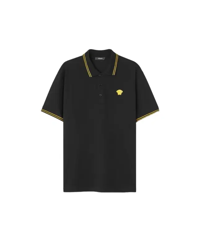 Versace Embroidered Cotton Piqué Polo