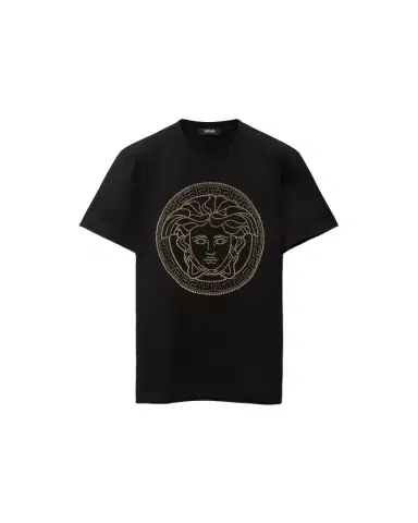 Versace Embellished Cotton-Jersey T-Shirt | Thumbnail 1