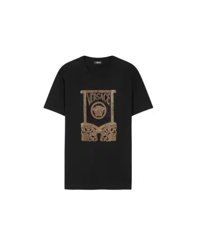 Versace Embellished Cotton-Jersey T-Shirt | Thumbnail 1