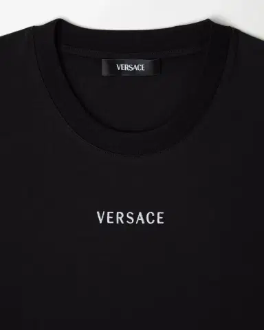 Versace Embroidered Cotton-Jersey Slim T-Shirt | Thumbnail 2
