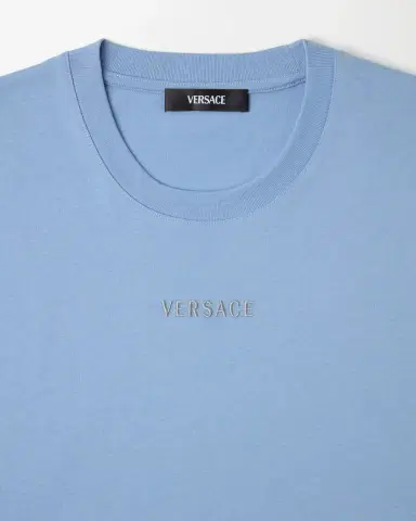Versace Embroidered Cotton-Jersey Slim T-Shirt | Thumbnail 2