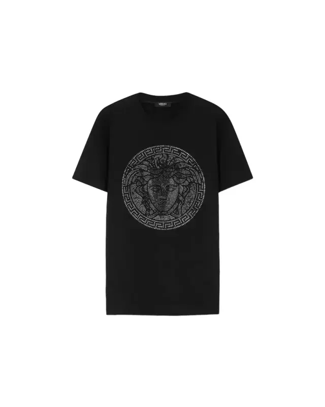Versace Embellished Cotton-Jersey Slim T-Shirt