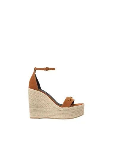 Versace Medusa '95 Suede Wedge Sandals 120 mm | Thumbnail 1 Versace Medusa '95 Suede Wedge Sandals 120 mm | Thumbnail 1