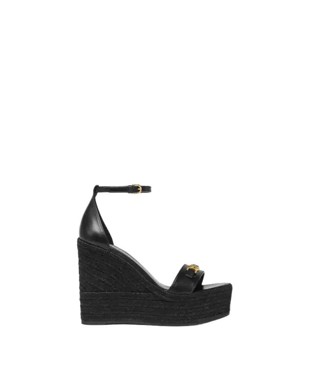 Versace Medusa '95 Leather Wedge Sandals 120 mm